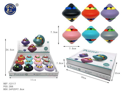 Pião Puzzle de Bolinhas