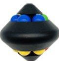 Pião Puzzle de Bolinhas - Preto