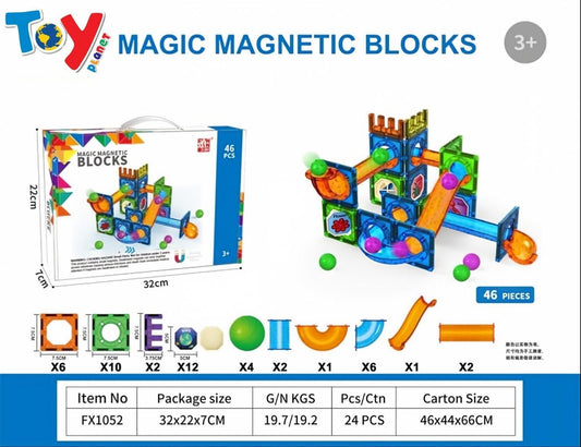 Blocos Magnéticos Mágicos 46 Peças