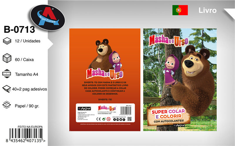Livro para Colorir Masha e o Urso
