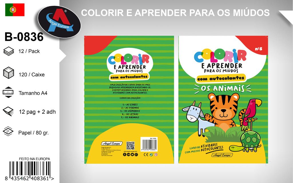 Livro para Colorir e Aprender - Os Animais