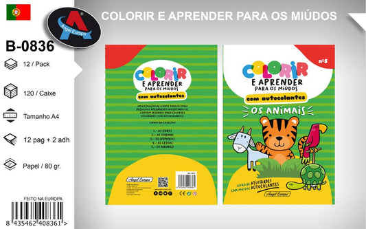Livro para Colorir e Aprender - Os Animais