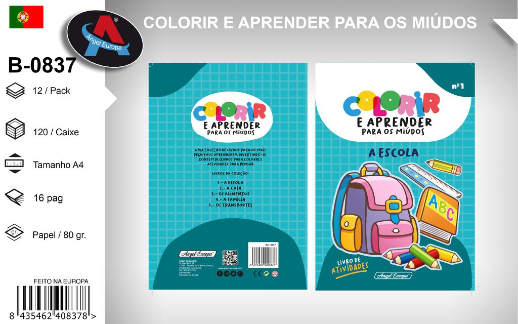 Livro para Colorir e Aprender - A Escola
