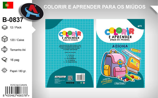 Livro para Colorir e Aprender - A Escola