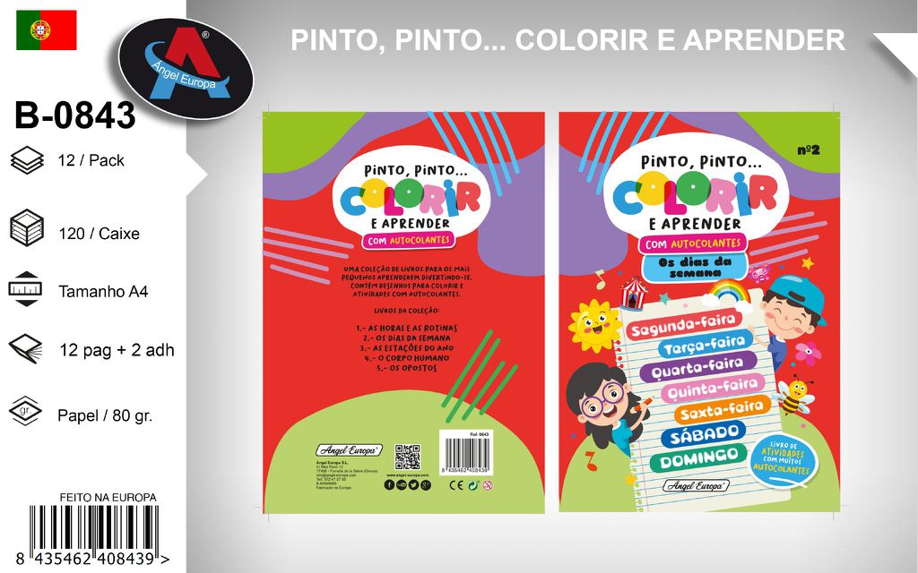 Livro para Colorir e Aprender - Os Dias da Semana