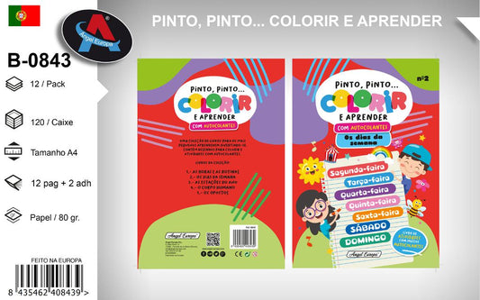 Livro para Colorir e Aprender - Os Dias da Semana