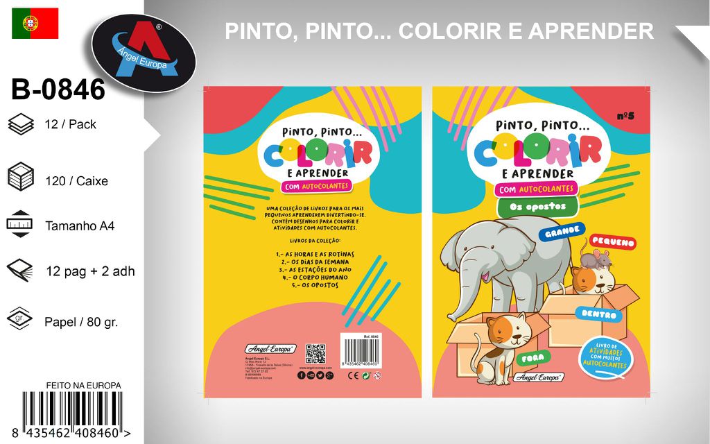 Livro para Colorir e Aprender - Os Opostos