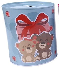 Mealheiro de Metal Infantil 13 x 15 cm - Ursinhos
