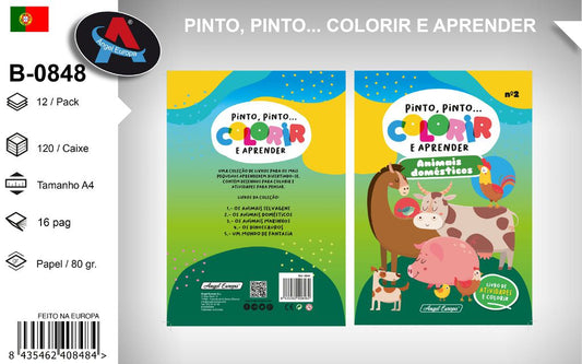 Livro de Atividades e Colorir "Animais Domésticos"