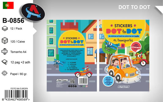 Livro "Dot to Dot - As Minhas Primeiras Palavras em Inglês" Os Transportes