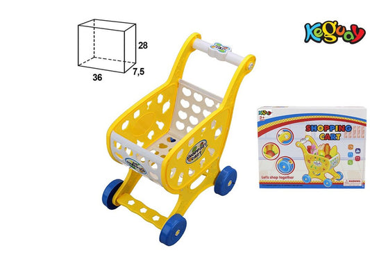 Carrinho de Compras de Brincar Amarelo