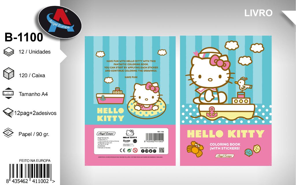 Livro para Colorir Hello Kitty