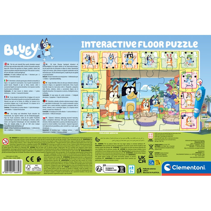 Tapete Puzzle com Jogo Interativo Bluey Clementoni