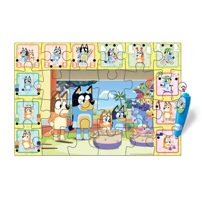 Tapete Puzzle com Jogo Interativo Bluey Clementoni