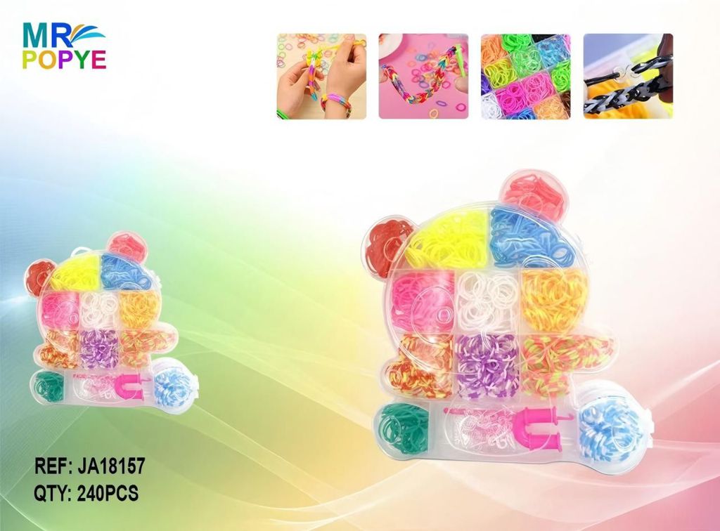 Caixa de Elásticos para Pulseiras Urso