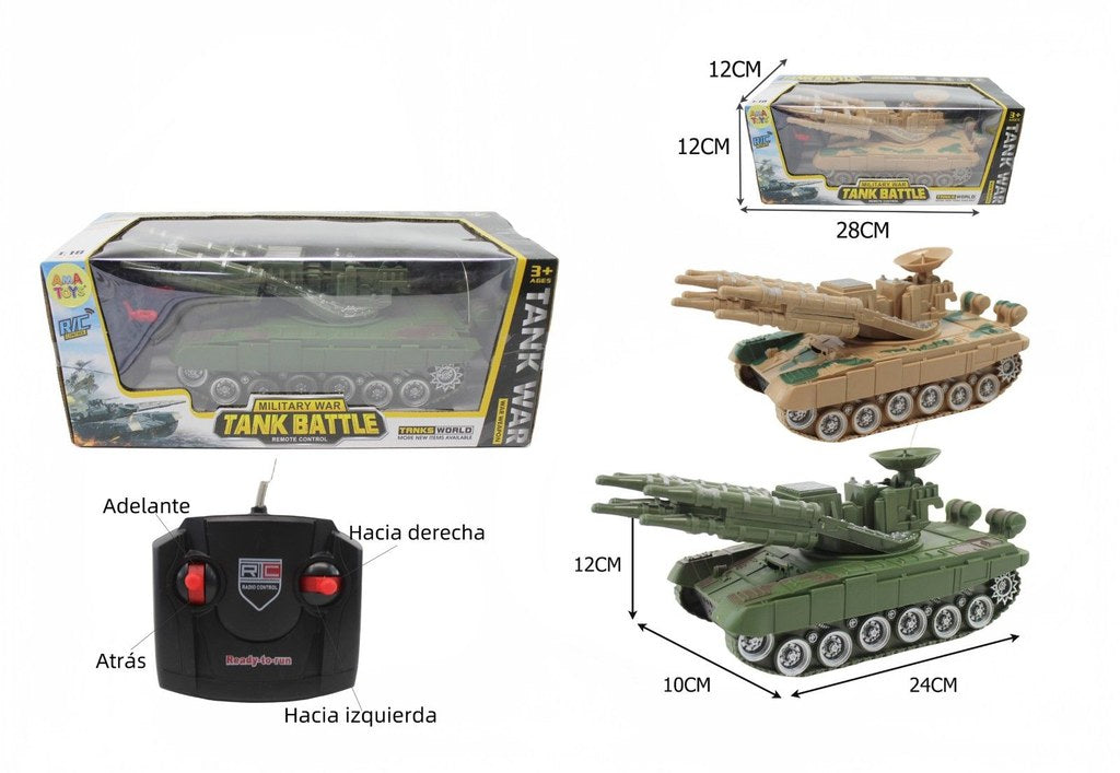 Tanque Telecomandado 4 Canais 28x12x12 CM