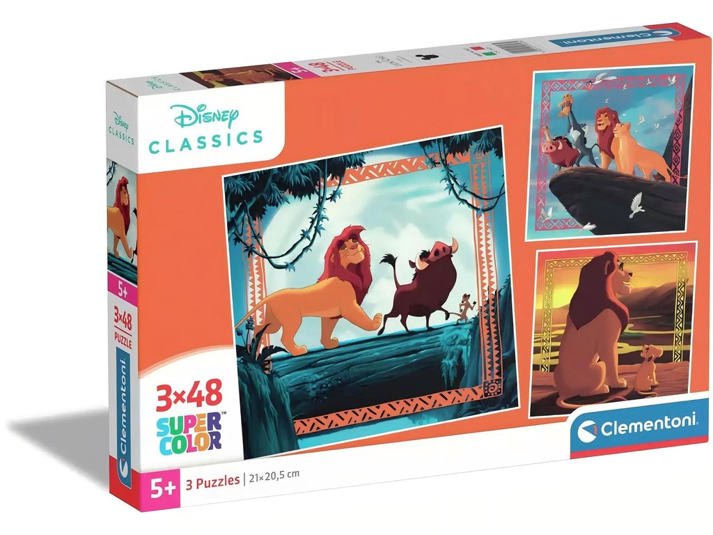 Jogo Clementoni puzzle 3x48 pçs The Lion King