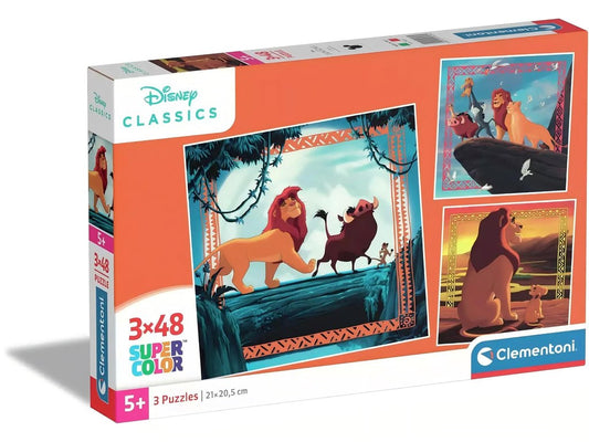 Jogo Clementoni puzzle 3x48 pçs The Lion King