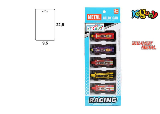Carros de Fórmula 1 de Metal 5 Peças em Blister