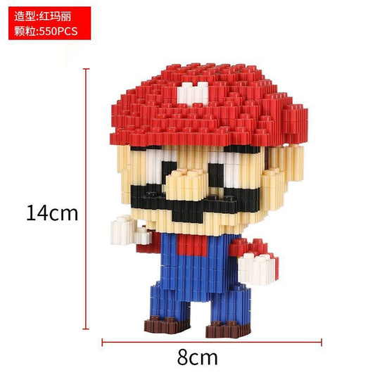 Figura de Micro-Blocos Mario 14 Cm (550 Peças)