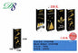 Pack 12 Sacos de Presente de Natal para Garrafa Renas Douradas Pretas 12 x 35 x 9 Cm