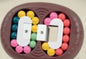 Puzzle de Bolinhas Oval - Castanho