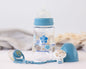 Conjunto Biberão 250 ml Azul com Chupeta e Prende-Chupetas