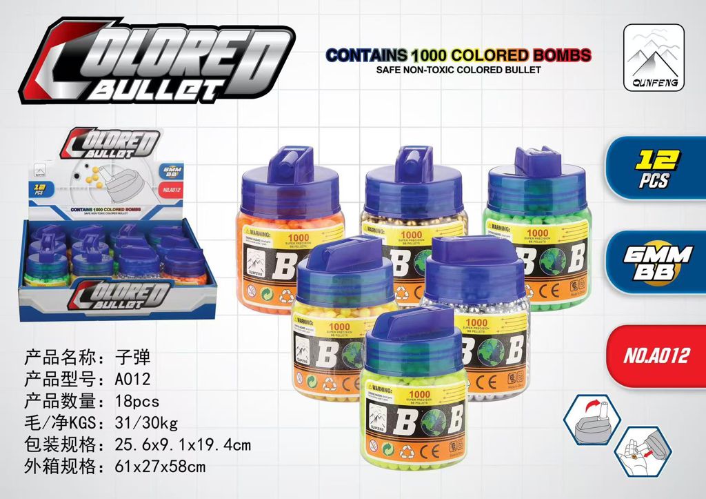 Bolas BB 6 mm – Frasco de 1000