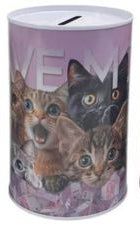 Mealheiro de Metal Animais 8 x 12,5 cm - Gatos