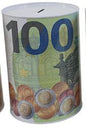 Mealheiro de Metal Notas de Euro 15 x 22 cm - Nota de 100 €