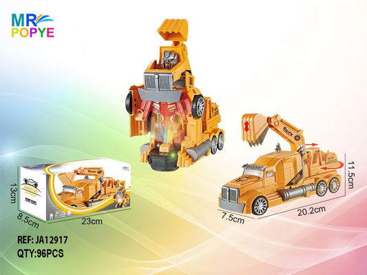 Robô Transformável em Camião Escavadora 20 Cm