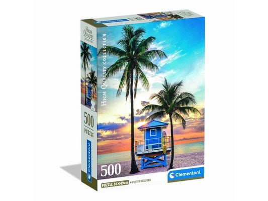 Jogo Clementoni Puzzle 500 pçs Miami Beach Florida