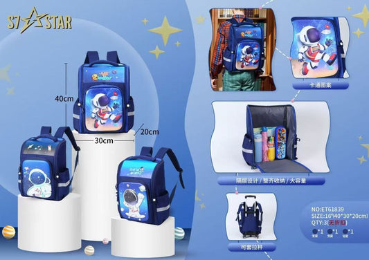Mochila Escolar Infantil Espaço