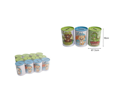 Mealheiro de Metal Animais 7,5 x 10,5 cm