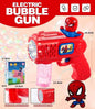 Pistola Elétrica de Bolhas de Sabão Spider-Man