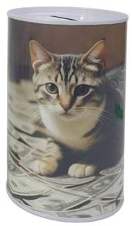 Mealheiro de Metal Animais 7,5 x 10,5 cm - Gato