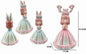 Figura Decorativa Menina com Orelhas de Coelho ou Chifres de Rena 9 x 11 x 19,5 Cm