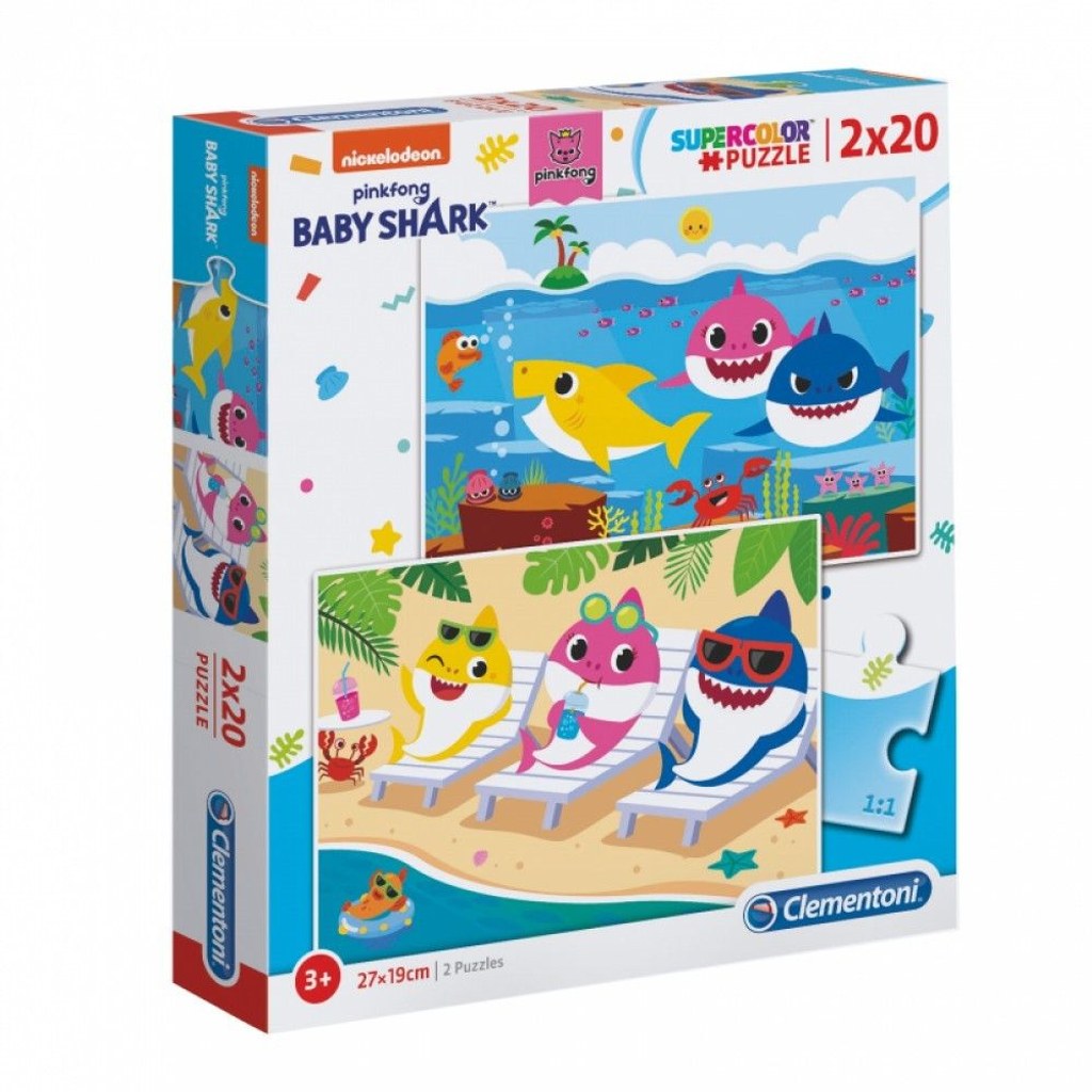 Jogo Clementoni puzzle 2x20 pçs Baby Shark