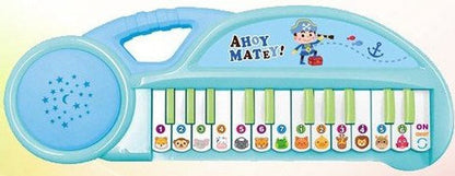 Piano Infantil com Animais 34,5 x 13 Cm - Azul
