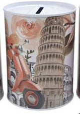 Mealheiro de Metal Cidades 7,5 x 10 cm - Pisa