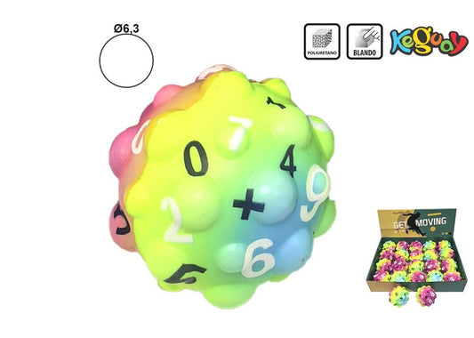 Bola Anti-Stress Numérica 7 Cm