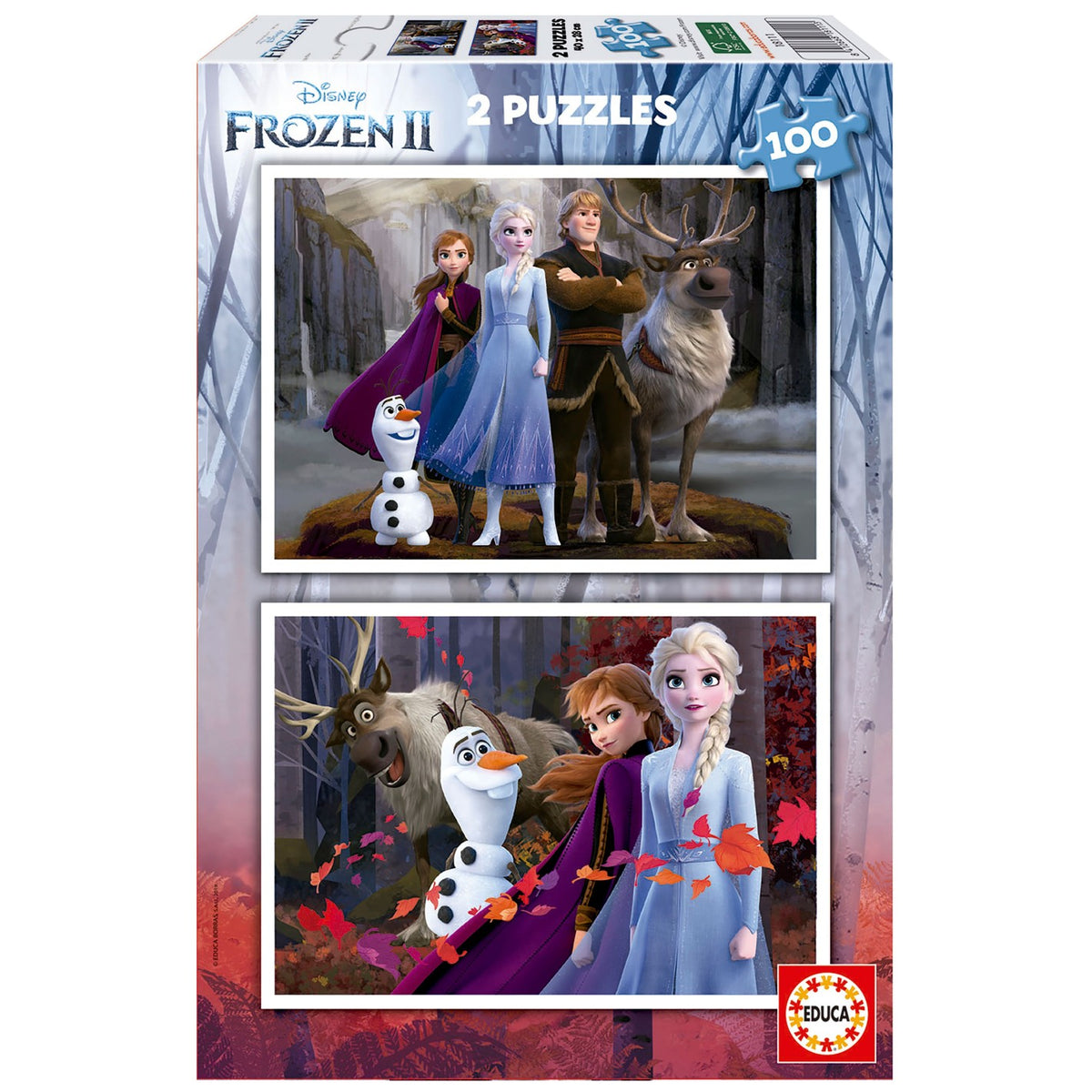 Puzzle Educa Frozen II 2x100 pçs