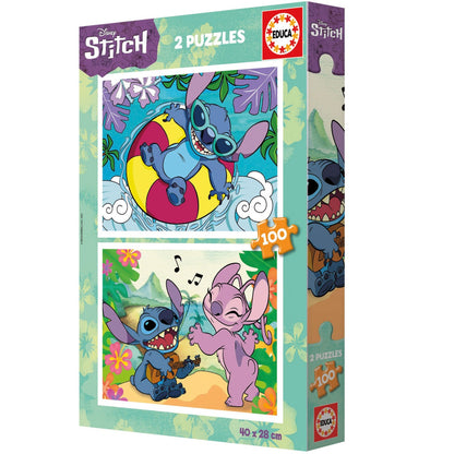 Puzzle Educa Stitch 2x100 pçs
