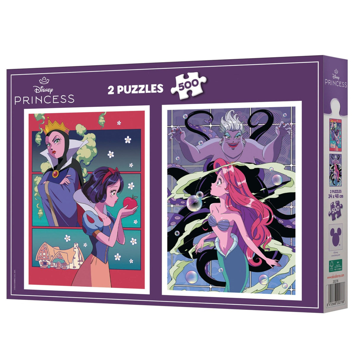Puzzle Educa Vilões e Princesas Disney 2x500 pçs