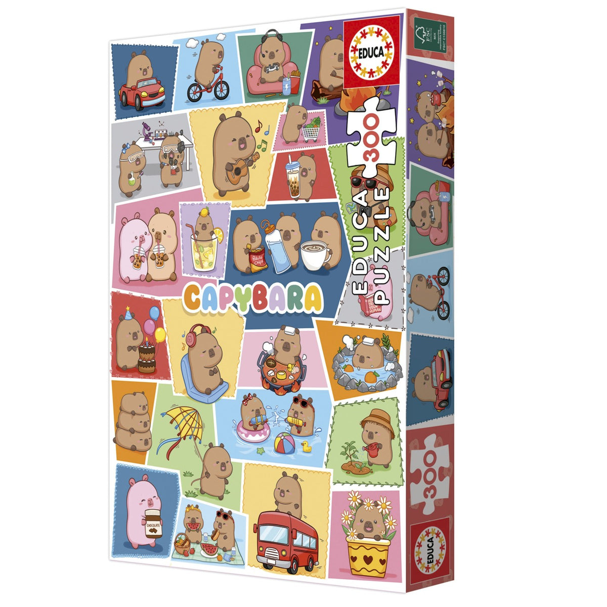 Puzzle Educa Capivaras 300 pçs