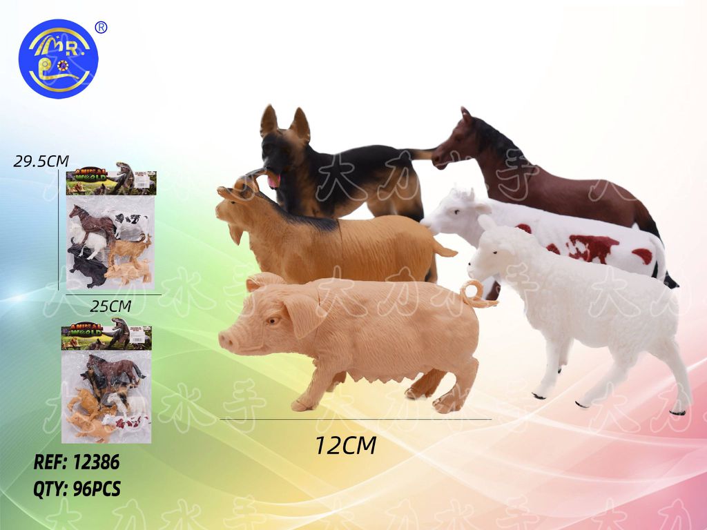 Conjunto de 6 Animais da Quinta