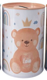 Mealheiro de Metal Infantil 8 x 12,5 cm - Ursinho