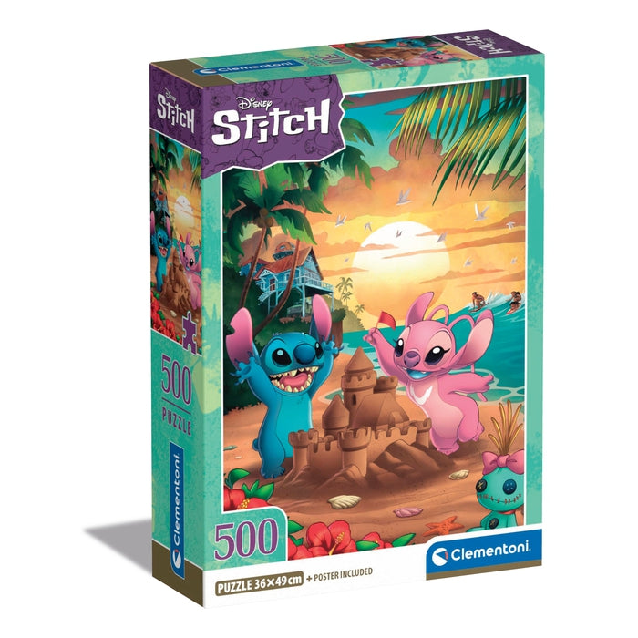 Puzzle Clementoni Stitch e Angel 500 pçs