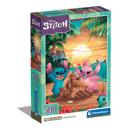Puzzle Clementoni Stitch e Angel 500 pçs