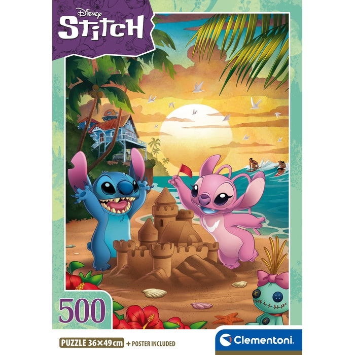 Puzzle Clementoni Stitch e Angel 500 pçs
